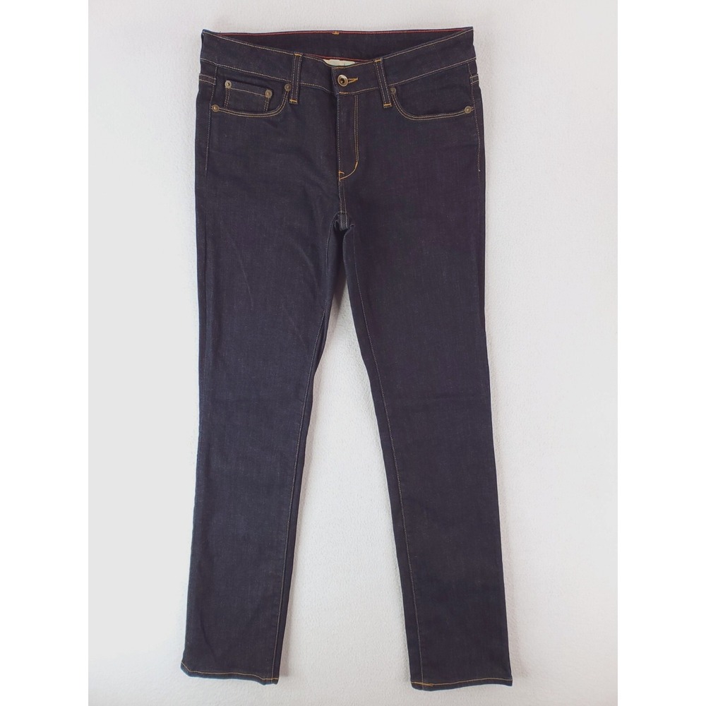 Raleigh Denim Jeans Womens 28 Blue Slim Straight Dark Wash Stretch Denim Pants